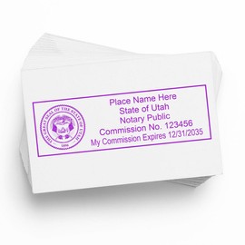 Acorn Sales Co PSI Pre-Inked Notarial Stamp for Utah - State Board Compliant UT Notary Stamp, Ideal for Utah Notary Public, 7/8 x 2-1/4 Size, Long-Lasting Notary Stamp for Utah, UT Notarial Stamp