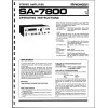 Pioneer SA-7800 Integrated Amplifier Owners Manual