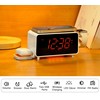 Dual Wireless Charging Alarm Clock Radio with Bluetooth Speaker, Digital