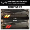 Luxe Auto Concepts Charger Front Bumper Hash Stripes - Reflective