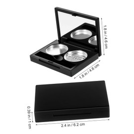 Healvian 3 Sets Durable Eyeshadow Cases Lightweight Empty Makeup Palette for Women for DIY Press Eyeshadow Blush and Crafts Travel Friendly Containers