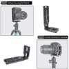 WLPREOE DSLR Camera L-Bracket Vertical Horizontal Switching Tripod Head Quick