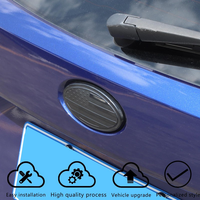 Car Front Rear Emblems Trim Cover Compatible with Subaru Crosstrek