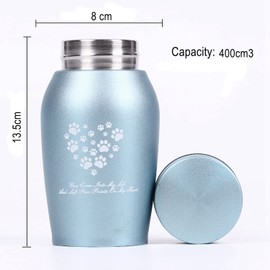 Pet Cremation Urns Urns for Dog Cat Ashes Urns Keepsake Pet Urns for Dogs for Ashes Urns for Cats for Ashes (Blue, Small)