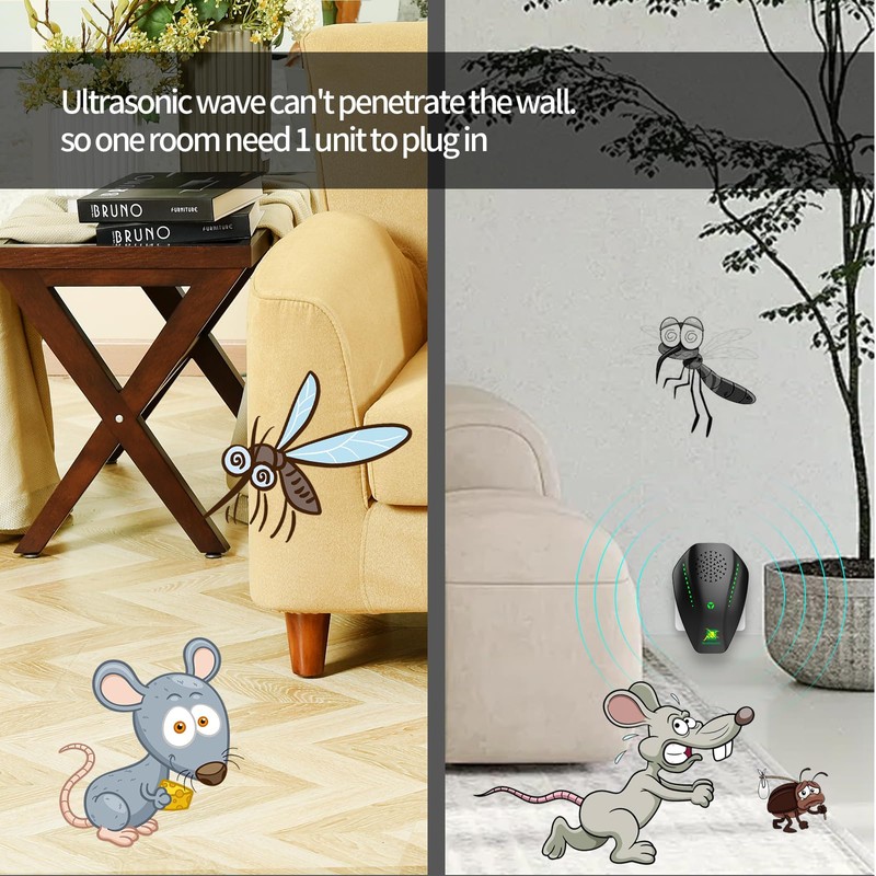 Neatmaster Ultrasonic Pest Repeller, Electronic Pest Repellent Ultrasonic Plug in