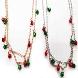Unbranded 12 pcs Women's Girls Christmas X-Mas Holiday Jingle Bells Necklace Present Gift