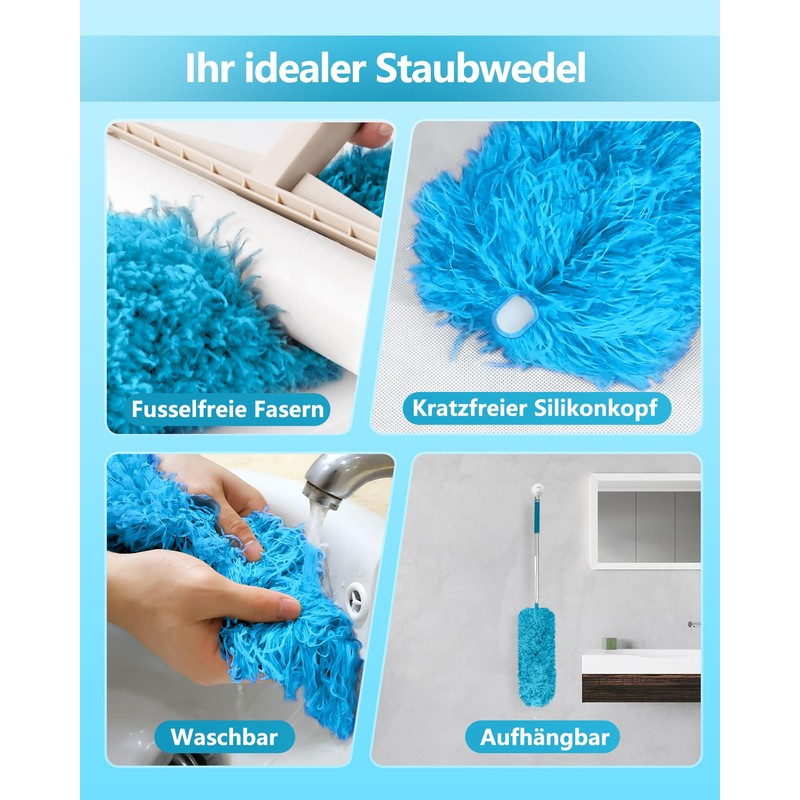 Fogray Telescopic Duster Washable Duster, Long Extendable up to 237