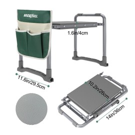 BREENHILL 【New Upgraded】 Foldable Garden Kneeler Seat,Garden Kneeler and Seat Heavy Duty,Portable Garden Bench for Kneeling and Sitting,Gifts for Senior
