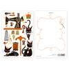Expression Sha Postcard Foil Stamped Postcard Black Cat Design Sewing