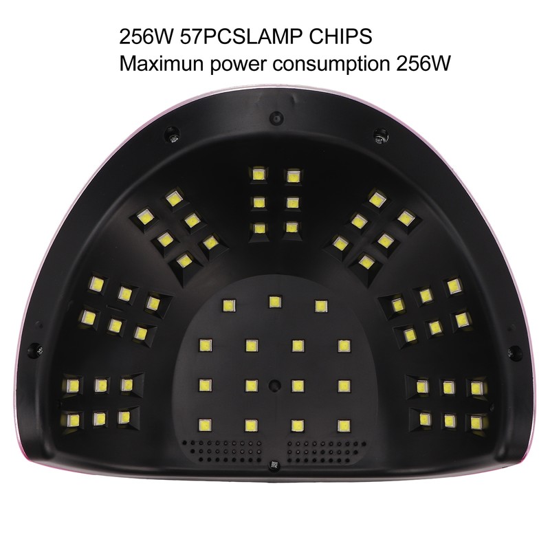 UV Gel Nail Lamp 256W 57pcs Lamp Chips 4 Timers