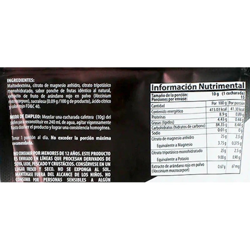 Citrato De Magnesio Y Citrato Magnesio+potasio 2 Pzs De 150