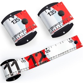 Tellegloww 2 Pcs 53 Inch/ 135 CM Fishing Ruler Waterproof Measurement Tool Fish Measuring Tape Portable Roll up Folding Ruler for Tuna Marlin Shark Mahi Swordfish Tournament