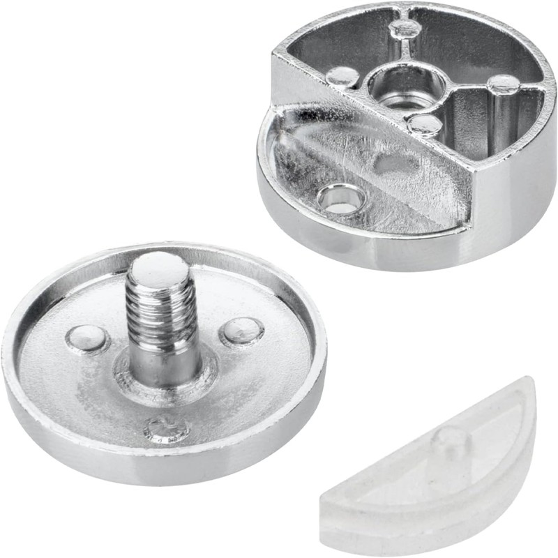 AccEncyc Upgraded 3-5mm Frameless Mirror Mounting Hardware 8 Pack Dual-Screw