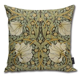 Rasyko William Morris Pimpernel Vintage Home Decorative Throw Pillow Case Cushion Cover for Gift Home Couch Bed Car 18X18inch