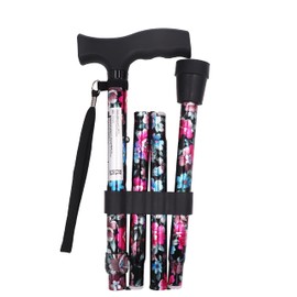 Pepe - Folding Canes for Women Adjustable, Walking Cane for Women Fancy, Foldable Walking Sticks for Seniors Balance, Lightweight Aluminium Walking Canes, Fashionable Flowers Cane.