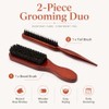 2 Pcs Boar Bristle Hair Brush, Slick Back Hair Brush