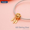 Amuefer Charms for Bracelets Gold Dreamcatcher Dangle 925 Sterling Silver