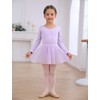 Mecceos Ballet Leotards with Skirt Tights Combo for Toddler Girls