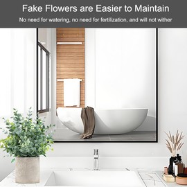 2Pcs Home Decor Artificial Plants, Fake Plants Eucalyptus Potted,Eucalyptus Leaf Potted Plants for Coffee Table Decor,Home Decor Items,Kitchen Dining Table Shelf Desk Bathroom Decor