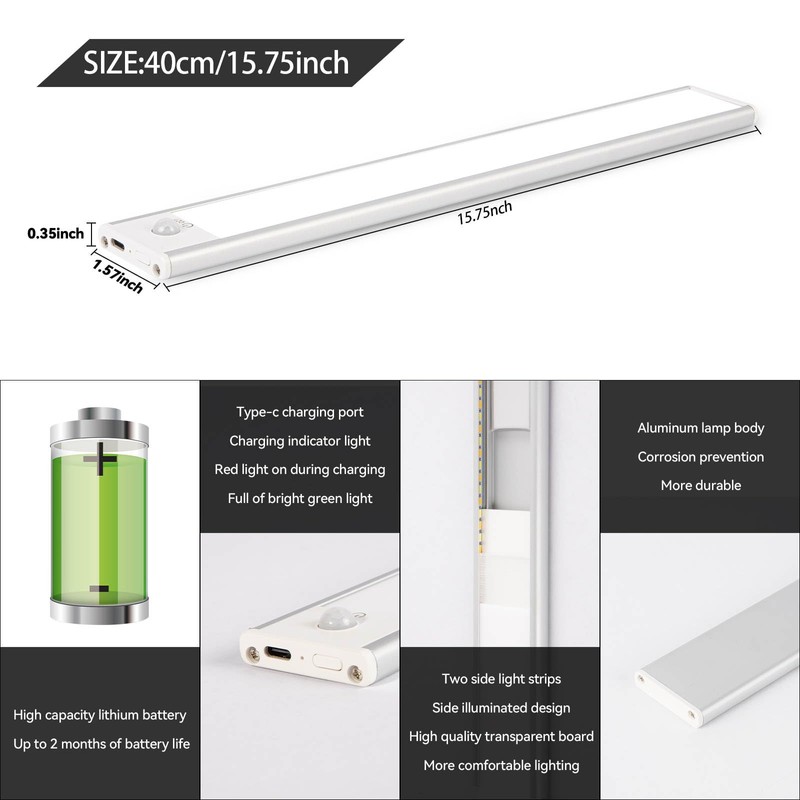 Under Cabinet Lights LED Motion Sensor Light (2 Pack) -