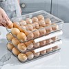 NoSunset Egg Holder for Fridge, Automatic Rolling Egg Organizer for
