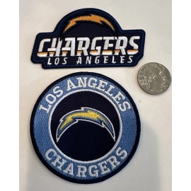 Unbranded 2-Los Angeles CHARGERS EMBROIDERED IRON ON PATCHES 3"x 2”& 3”x3” Awesome!!