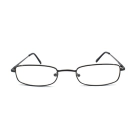 EYE ZOOM 5 Pairs Readers Rectangular Metal Reading Glasses for Men and Women, Gunmetal, +2.75