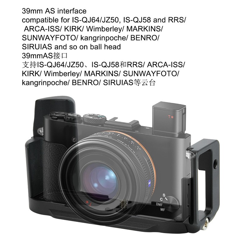 Metal Quick Release L plate Vertical Hand Grip Holder for