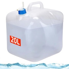 ZUMVIVIN Collapsible Water Container 20L with Tap | An Extra Sealing Cover | 100cm Supply Pipe and 12cm Outlet Pipe | for Hiking Climbing Fishing Travel Picnic (1)