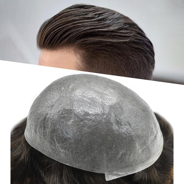 Healthlif Toupee for Men European Human Hairpieces for Men Invisible