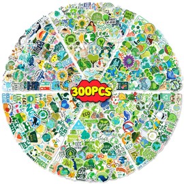 Protect The Earth Stickers for Laptop (200 PCS),Gift for Children Teens Adults Girl Boys,Waterproof Stickers for Water Bottle,Environmental Vinyl Stickers for Scrapbook,Skateboard,Bike,Phone,Dairy