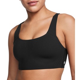 Victoria's Secret Women's VSX Featherweight Max Sports Bra, High Impact Wireless Sports Bra, Bras for Women, Black, (36D)