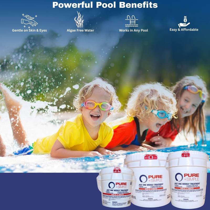 Pure + Simple | All-in-One Weekly Pool Treatment | Controls