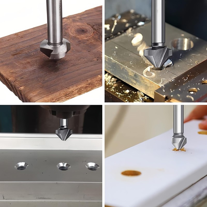 Countersink 6-Piece Drill Bit HSS: TOATELU Taper and Deburring Countersink