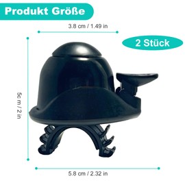 Brslainn Pack of 2 Bicycle Bell, Adjustable Bicycle Bell for Children and Adults, Bicycle Bell Loud for Road Bike, Mountain Bike and Scooter