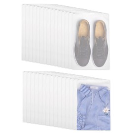 Pack of 30 Large Zip Bags, 40 x 30 cm, 45 x 30 cm, Travel Bags Set, Plastic Bag with Zip, Suitcase Organiser Bag, Reusable Transparent Travel Bag of Clothes Shoes