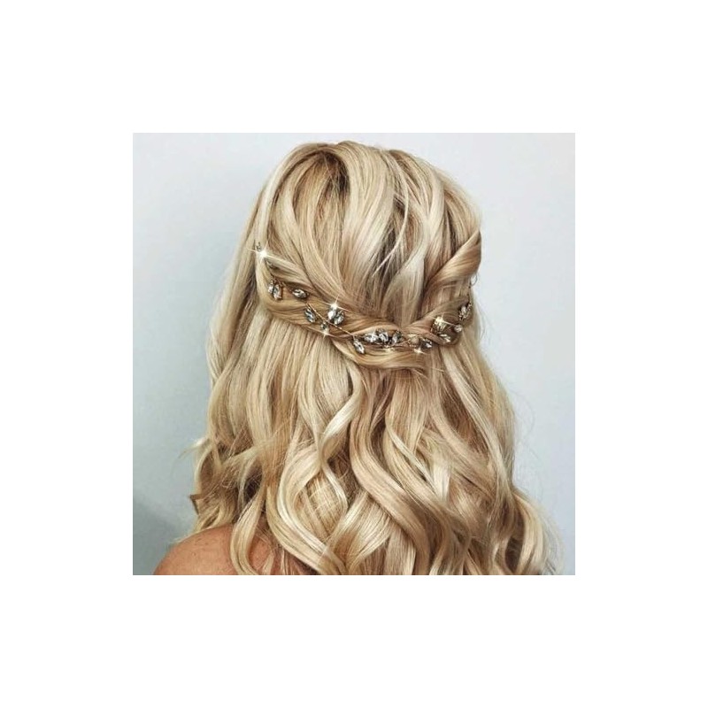 Asooll Adornos para El Cabello de Novia con Diamantes de