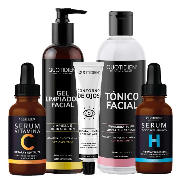 Kit Skincare Limpiador Facial + Tonico Facial + Serum Vitamina