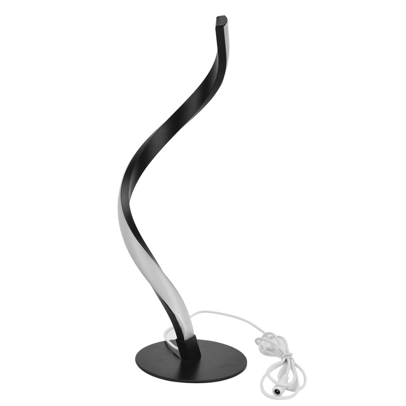 SShaped LED Spiral Table Lamp Reading Light Small Night Light