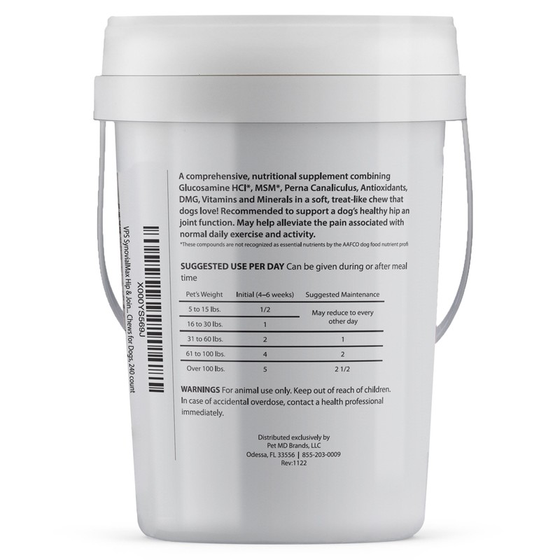 VPS SynovialMax Hip & Joint Soft Chews for Dogs, 240