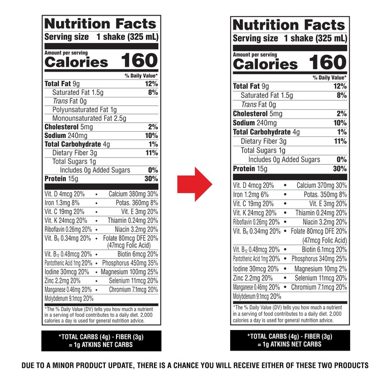 Atkins Creamy Vanilla High Protein Shake, 15g Protein, Low Glycemic,