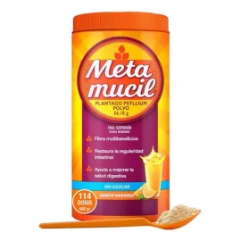 Metamucil polvo sabor naranja, 1 bote 660 g