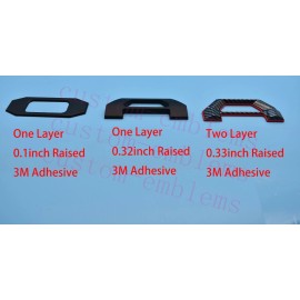 Unbranded Double Layer Tailgate Letters fits 2016-2020 Toyota Tacoma (Black Fiber Red)