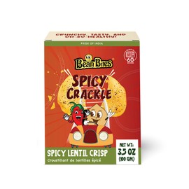 Bean Bites | Spicy Crackle Lentil Crisp 3.53 oz (100 g) | Round Crunchy Bites | Hot & Spicy | Plant Based Vegan Crackers, Gluten-Free Healthy Snack, Keto Chips, Traditional Handmade Low Carb Food By Pride of India