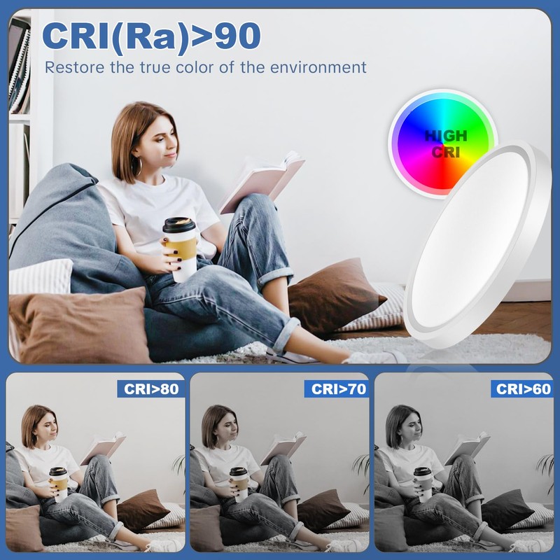 Aulaiyi Lamp with Motion Sensor Indoor, LED Ceiling Light with