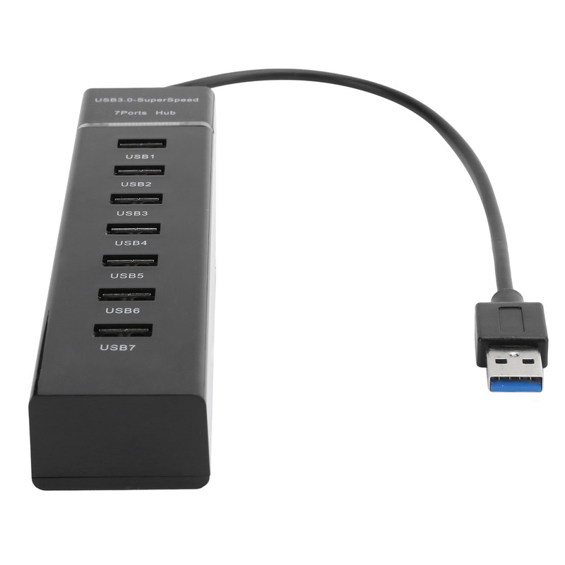 USB 3.0 Hub 7Port Splitter with Blue LED Indicator High