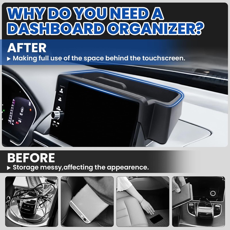 Autorder Center Console Dash Organizer for 2023-2026 Honda Pilot Accessories