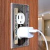 WIRESTER Duplex Outlet Cover Wall Plate/Switch Plate - Retro Clear