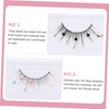 Mikinona Fashionable 3 Sets False Lashes Sequins Natural Curl Enhance
