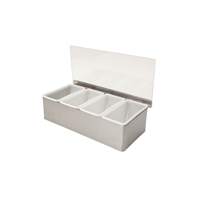 Beaumont 4 Part Stainless Steel Condiment Holder